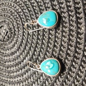 925 Sterling Silver Thailand Turquoise Earrings